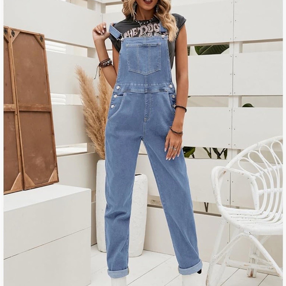 Women's Blue Denim Overalls
